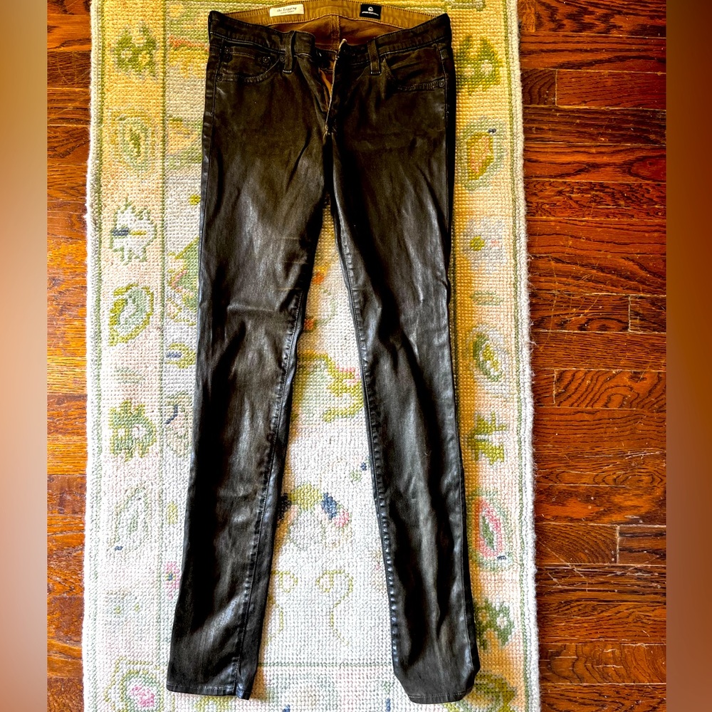 AG Wax Coated Jeans - Dark Green Size 27